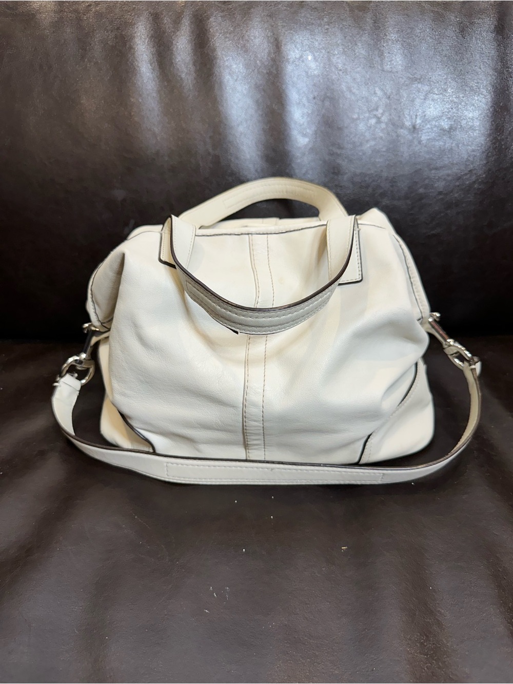 Coach Madison Cream Leather Georgia
Satchel Bag F27728